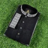 black stylish abroidered panjabi